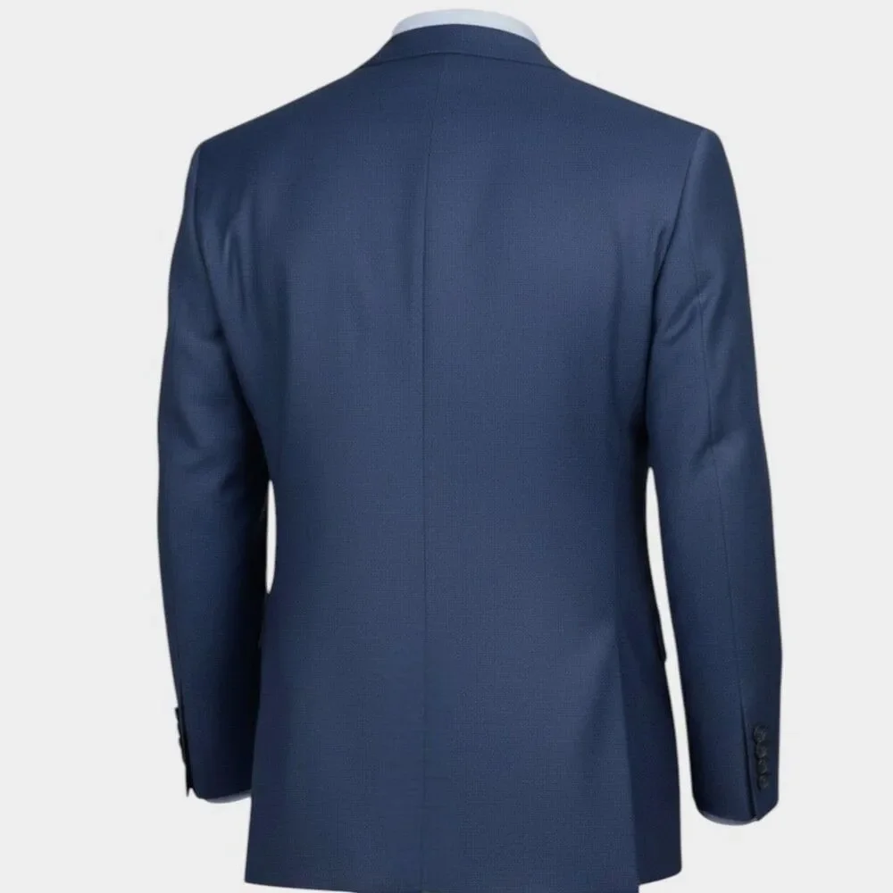 MANTONI Mens Navy Blazer 40R Sport Coat Two Button Suit Jacket Lightweight wool